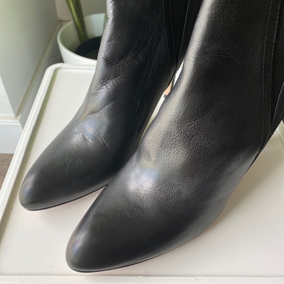 Zara Leather Heeled Booties - Picture 4 of 8